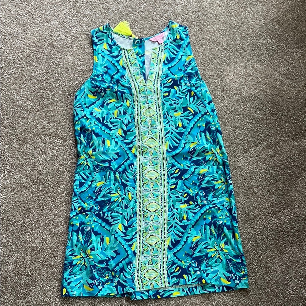 Tropical Blue and Green womens Dress